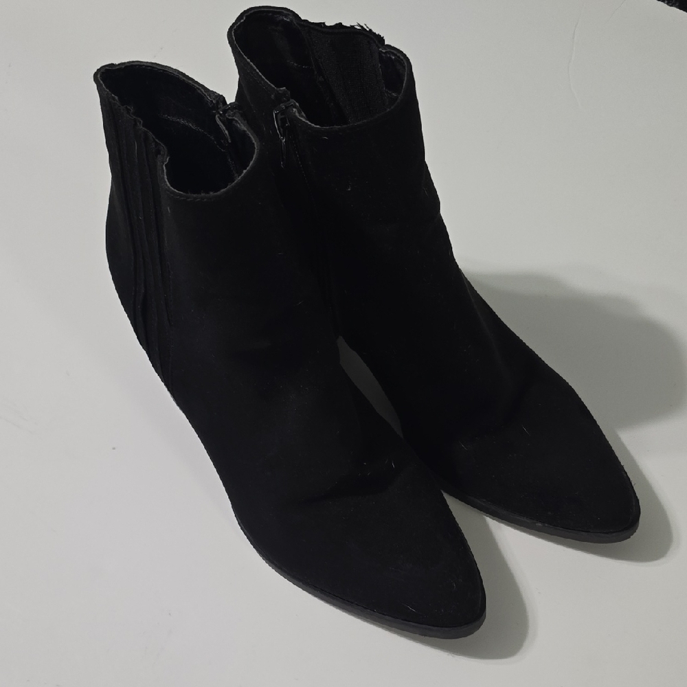 JustFab Sleek Black Ankle Booties